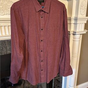 Banana Republic Burgundy Tailored Casual Button Down Shirt